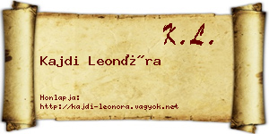 Kajdi Leonóra névjegykártya